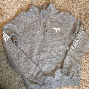 Pink (Victoria Secret) zip crewneck sweatshirt